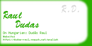 raul dudas business card