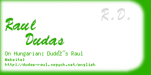 raul dudas business card